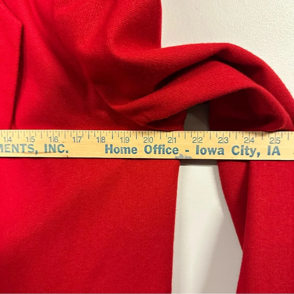 Vintage Sag Harbor Wool Blazer Red Women's Size 12 Lightweight Fall Winter